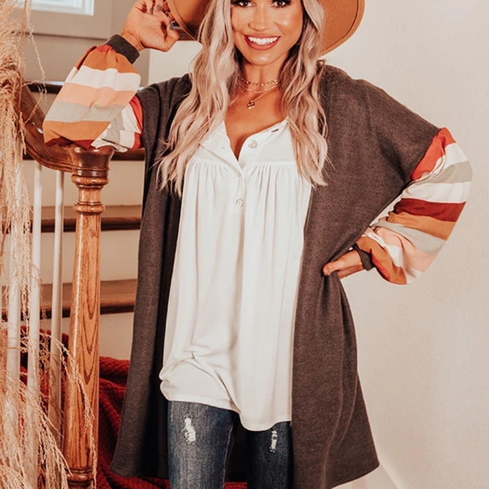 Bubble sleeve cardie